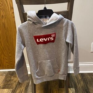 Levi's Kids Hoodie in Gray with Red Logo